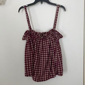 Anthropologie Gingham Tank Top